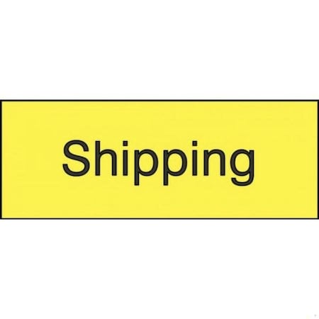 Accuform Shipping, Engraved Plastic, 3 in x 8 in PSG836YL